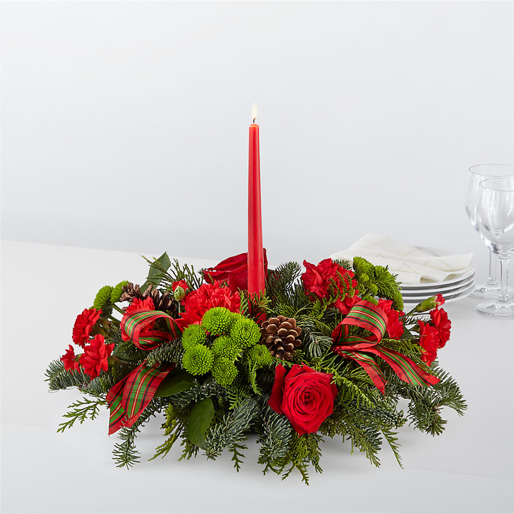 By the Candlelight Centerpiece – Flowers By Josie, Grayling MI