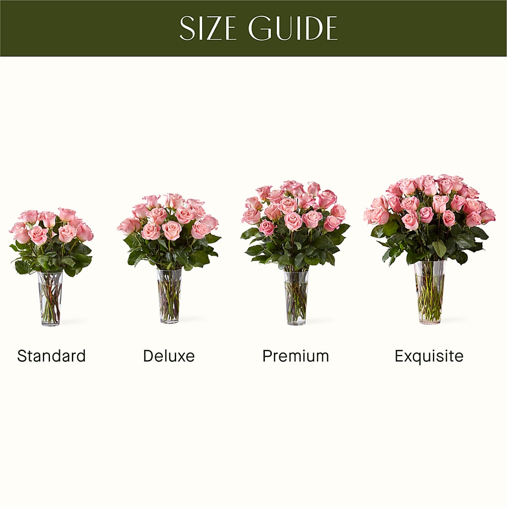 Long Stem Pink Rose Bouquet – Flowers By Josie, Grayling MI