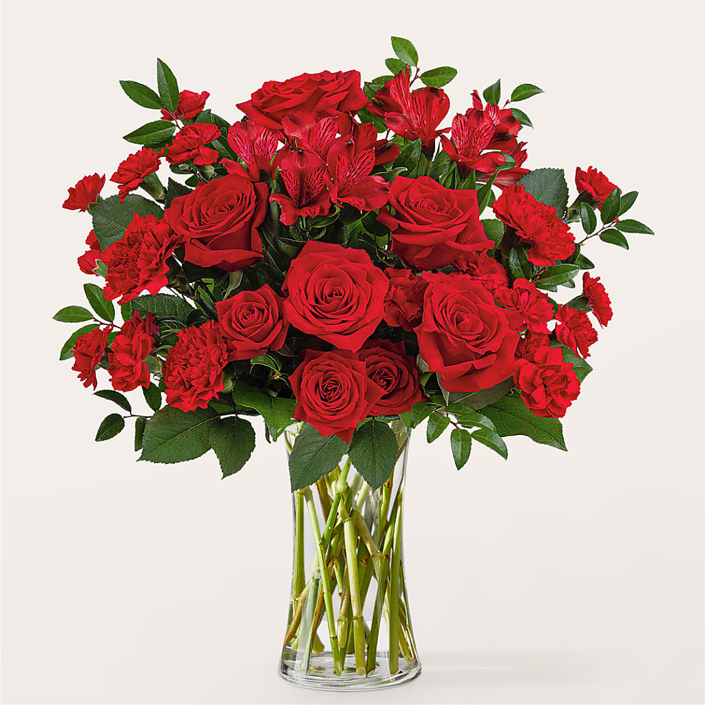 Brilliant Ruby Bouquet – Flowers By Josie, Grayling MI