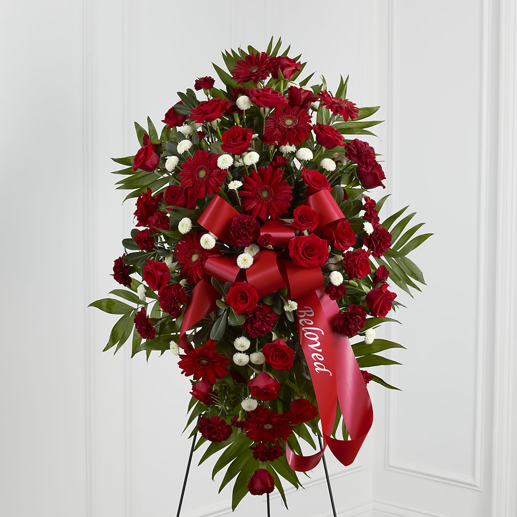Treasured Memories Standing Spray – Flowers By Josie, Grayling MI