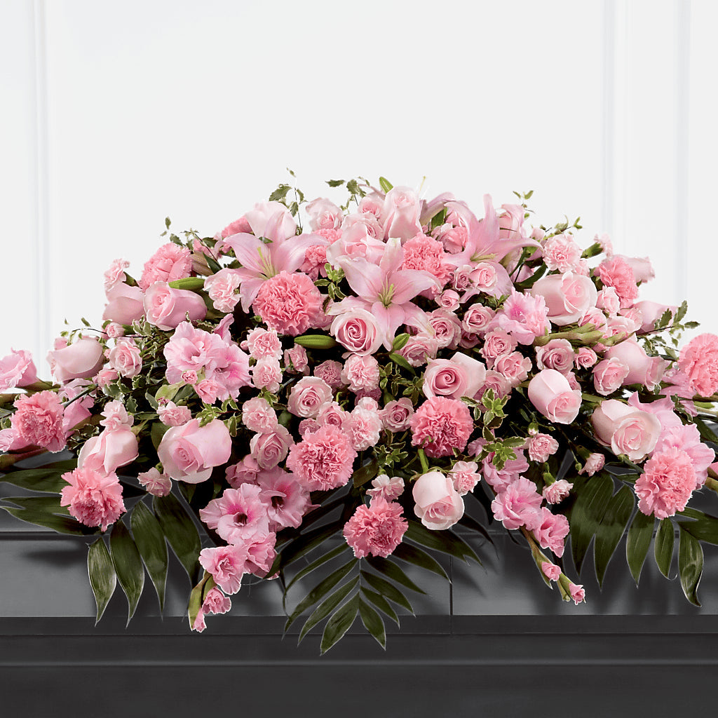 Garden of Comfort Casket Spray (Standard) – Flowers By Josie, Grayling MI
