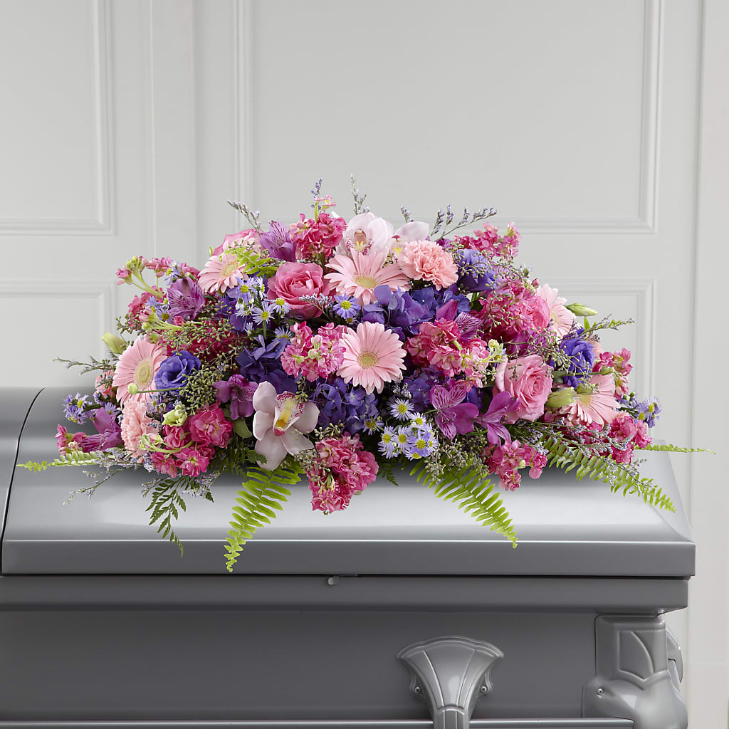 Glorious Garden Casket Spray – Flowers By Josie, Grayling MI