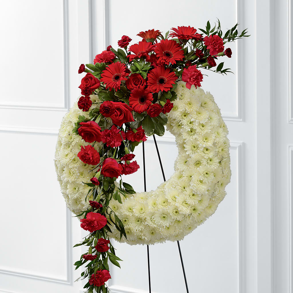 Graceful Tribute Wreath – Flowers By Josie, Grayling MI