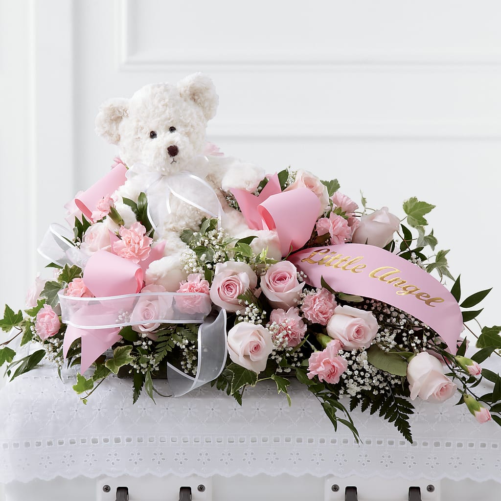 Touch of Sympathy Casket Spray – Flowers By Josie, Grayling MI