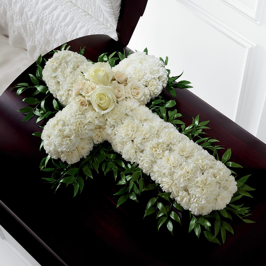 Peaceful Memories Casket Spray (Standard) – Flowers By Josie, Grayling MI