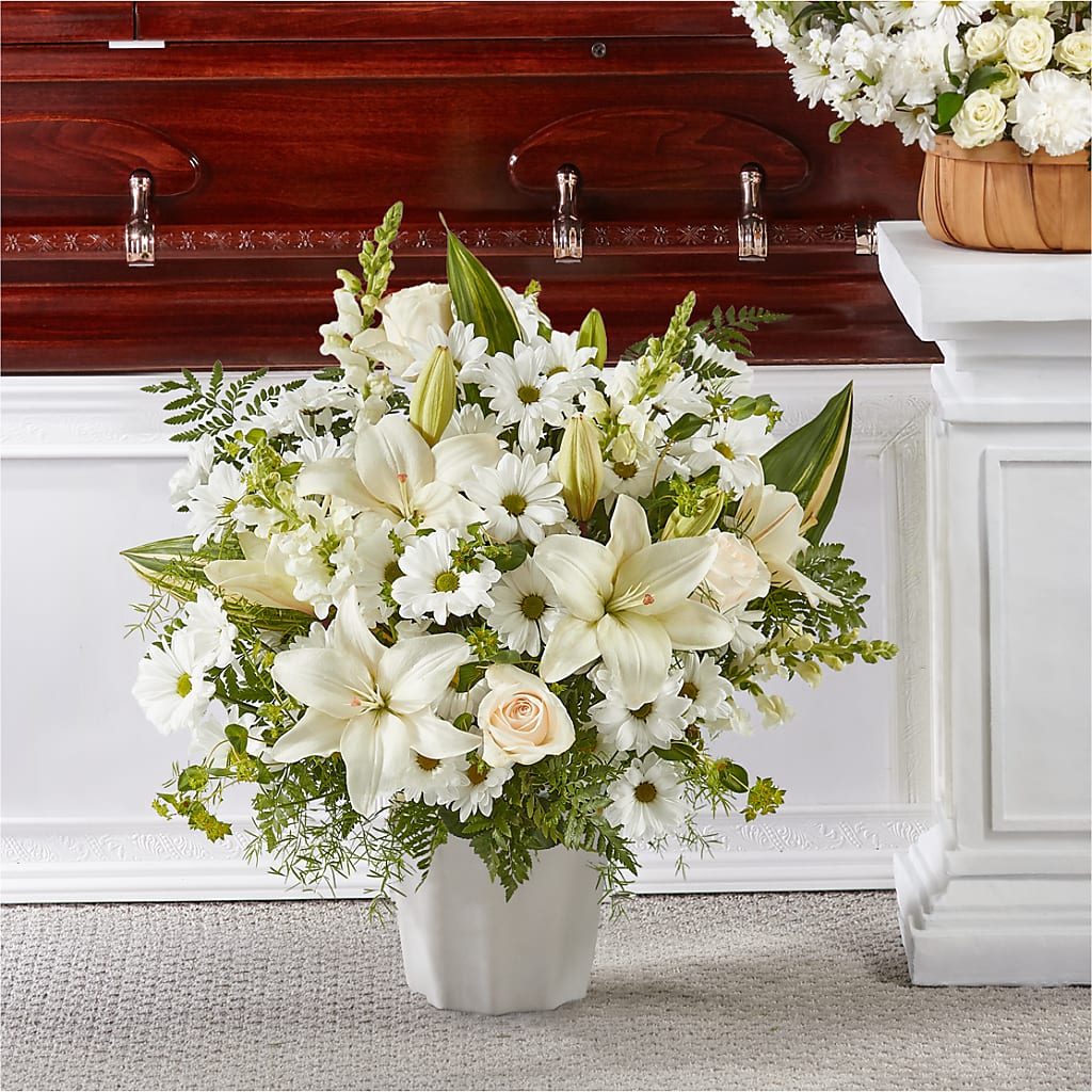 Thoughts of Tranquility Floor Basket – Flowers By Josie, Grayling MI