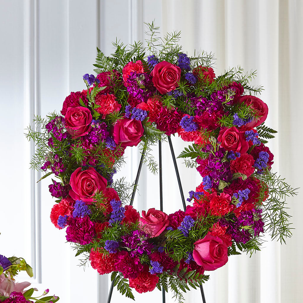 Calming Colors Wreath – Flowers By Josie, Grayling MI