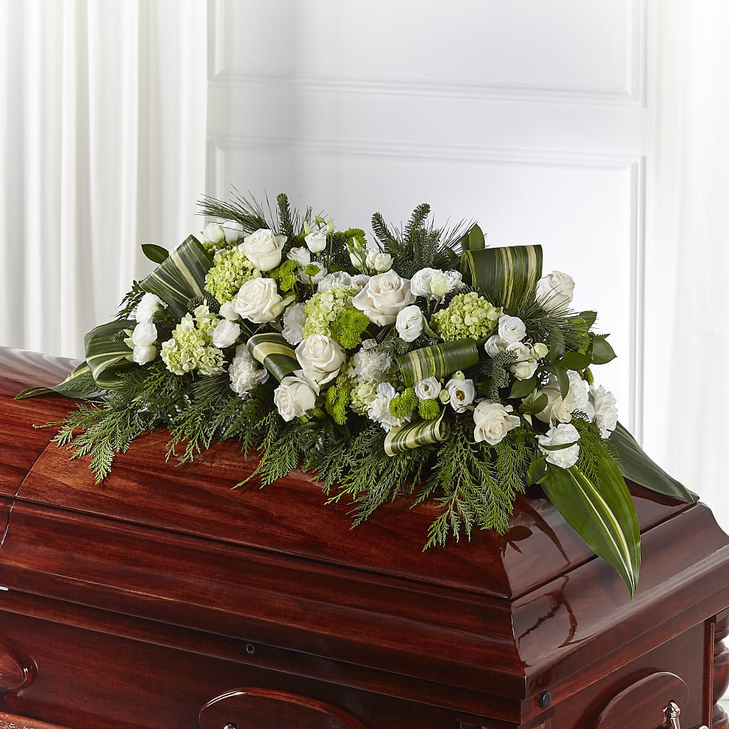 Hopeful Gesture Casket Spray – Flowers By Josie, Grayling MI