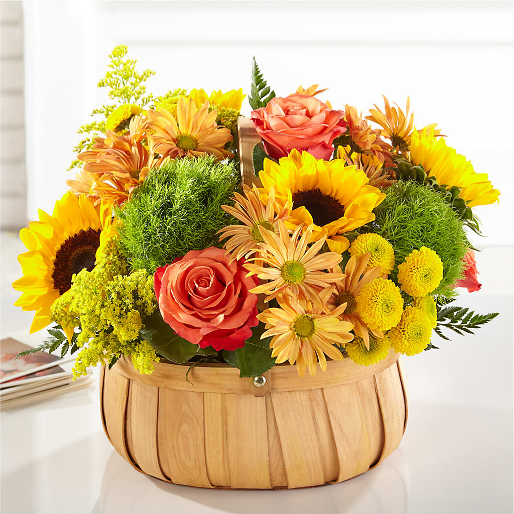 Harvest Sunflower Basket – Flowers By Josie, Grayling MI