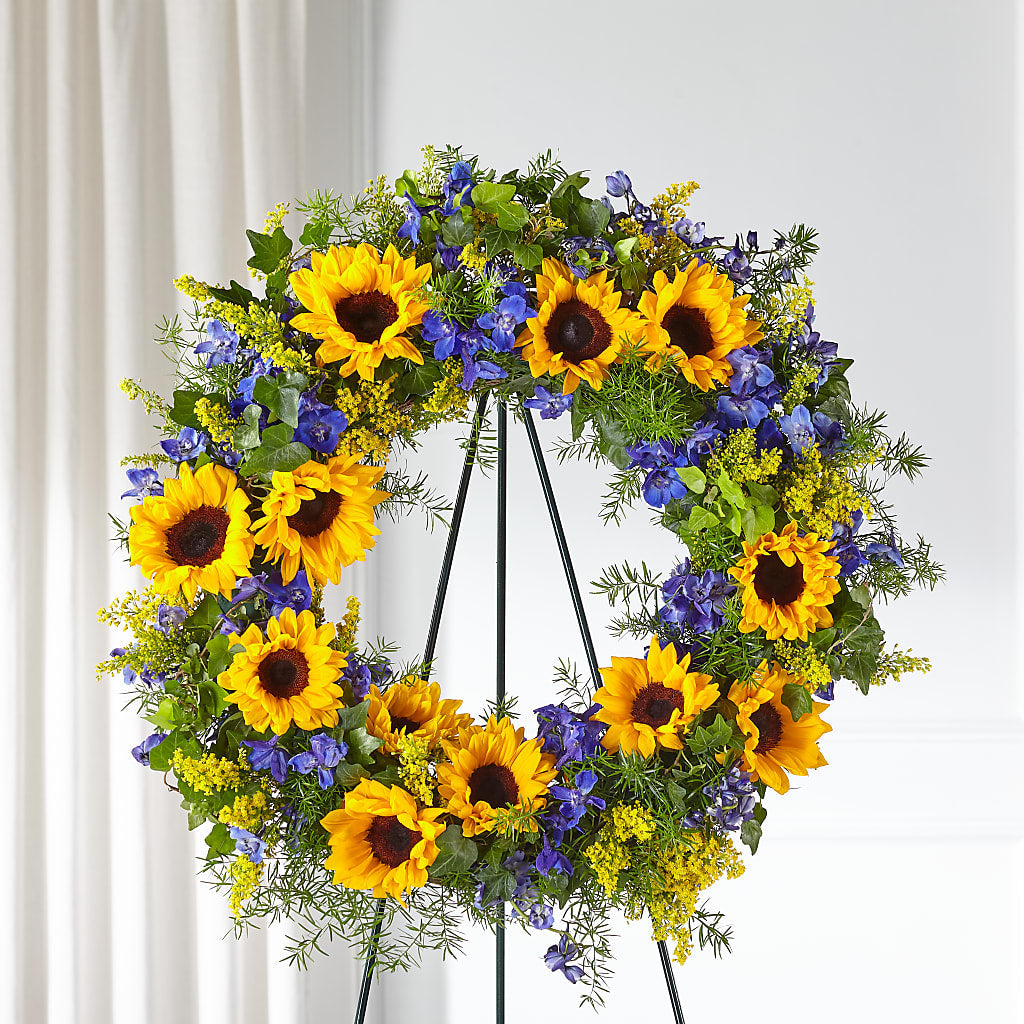 Bright Rays Wreath – Flowers By Josie, Grayling MI