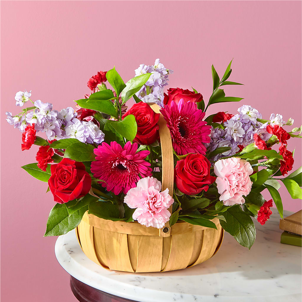 Pink Picnic Basket – Flowers By Josie, Grayling MI
