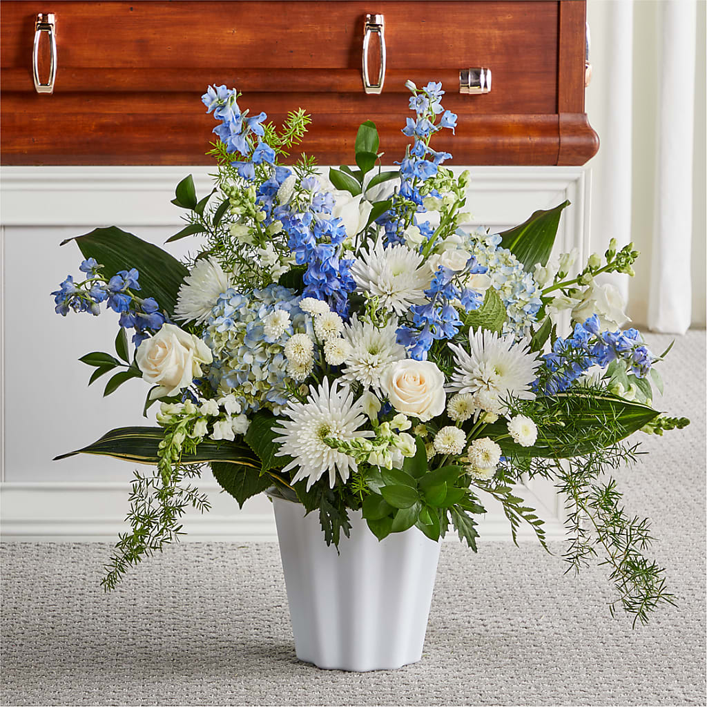 Everlasting Memories Floor Basket – Flowers By Josie, Grayling MI