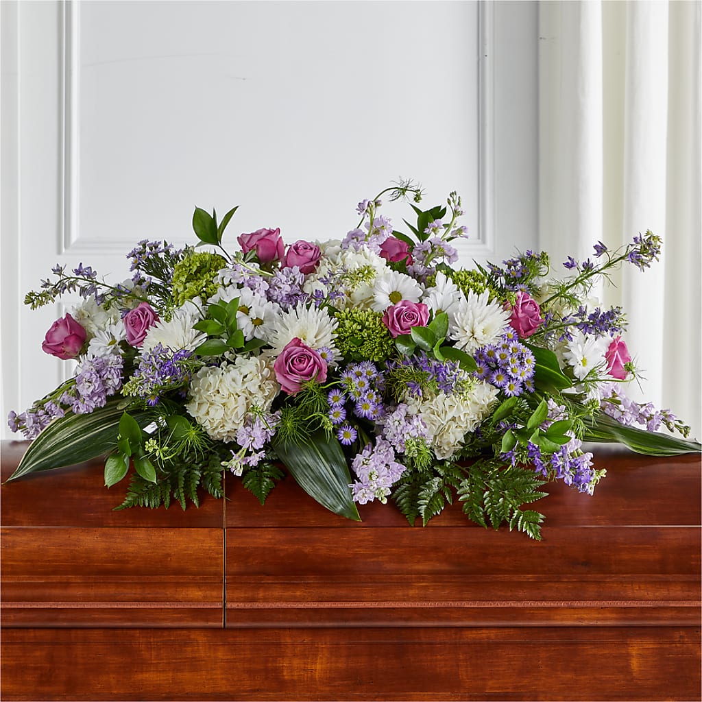 Meadows of Serenity Casket Spray – Flowers By Josie, Grayling MI