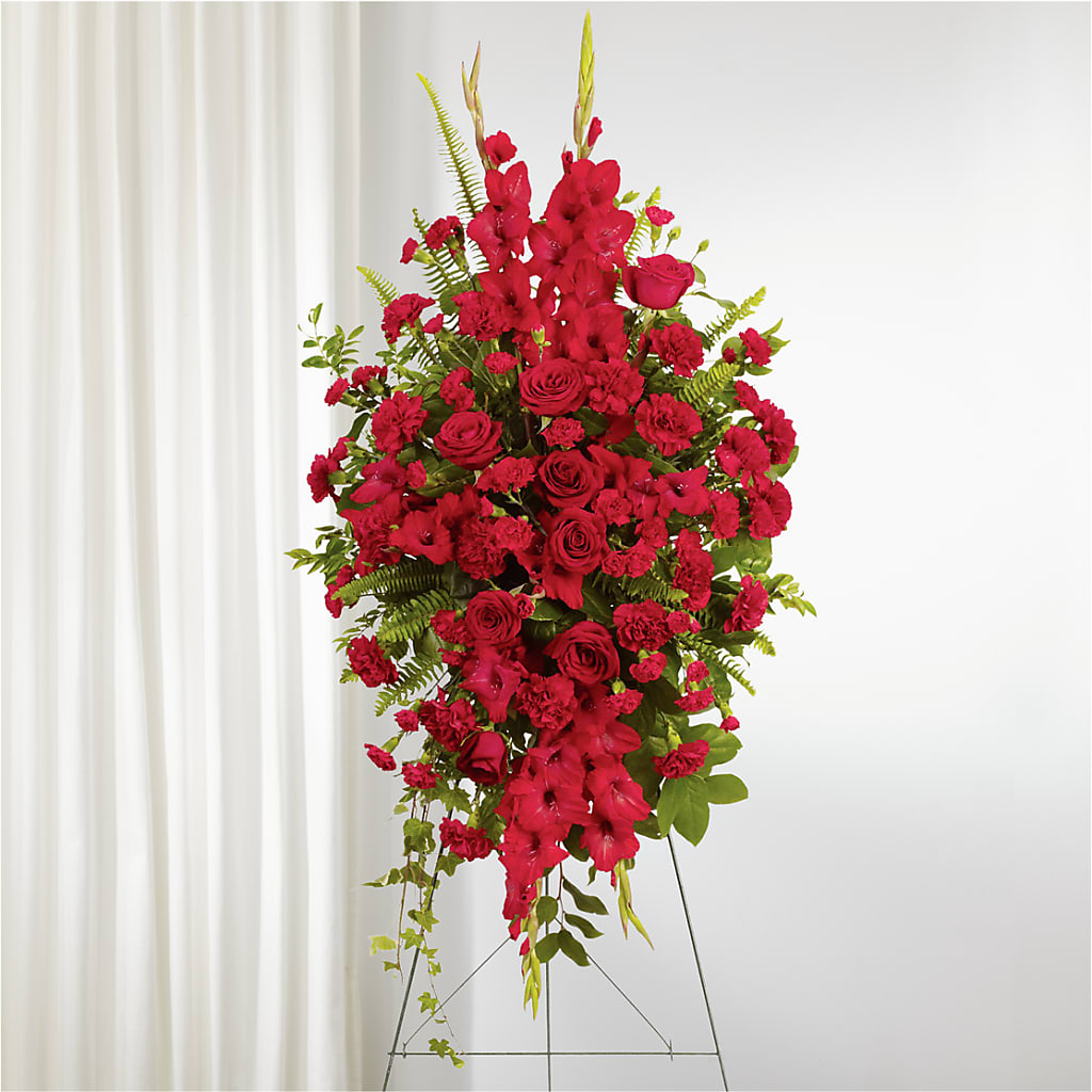 From the Heart Standing Spray – Flowers By Josie, Grayling MI