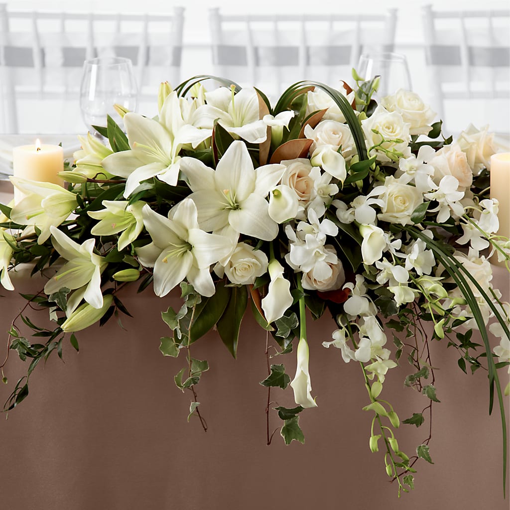 White Linen Arrangement – Flowers By Josie, Grayling MI
