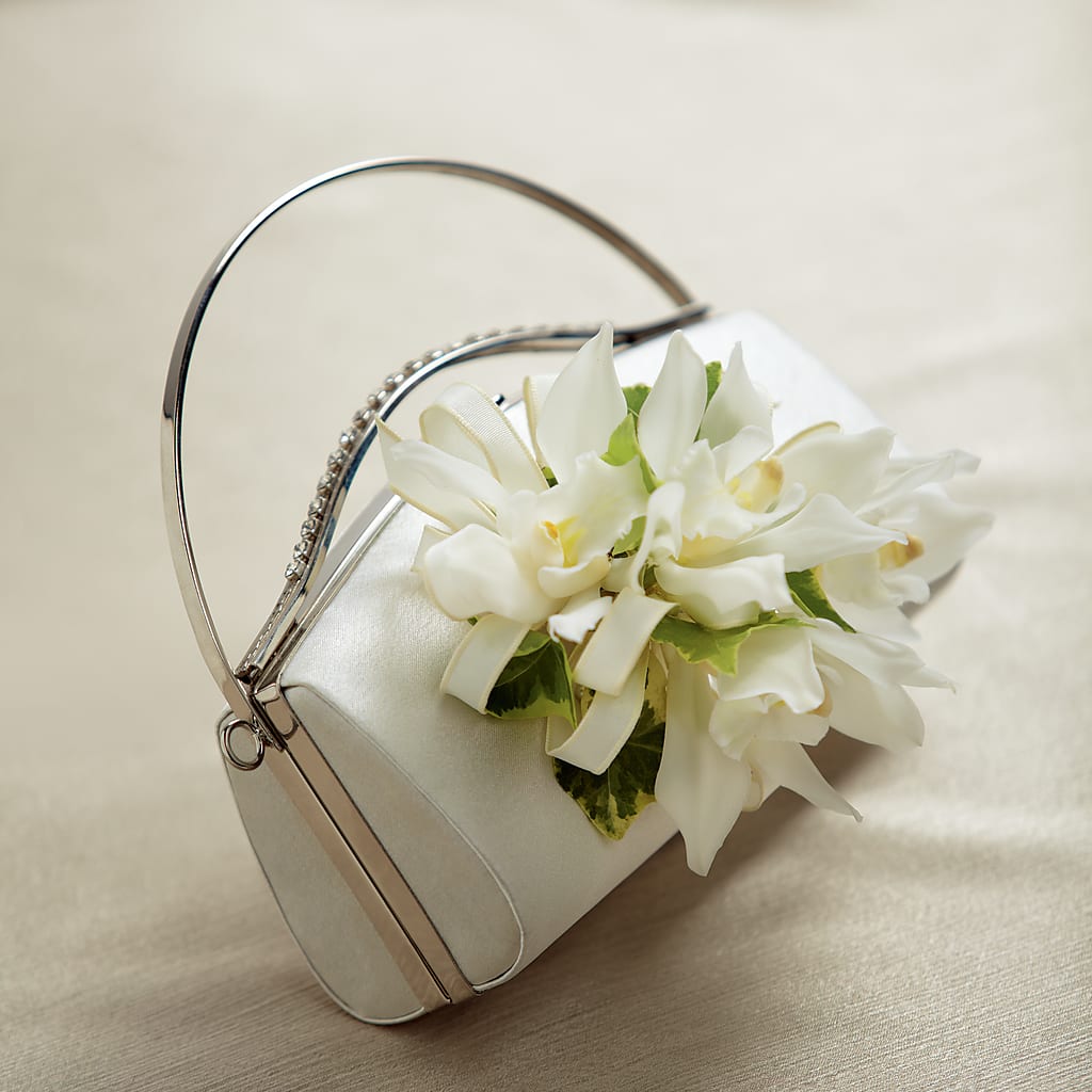 White Purse Decor – Flowers By Josie, Grayling MI