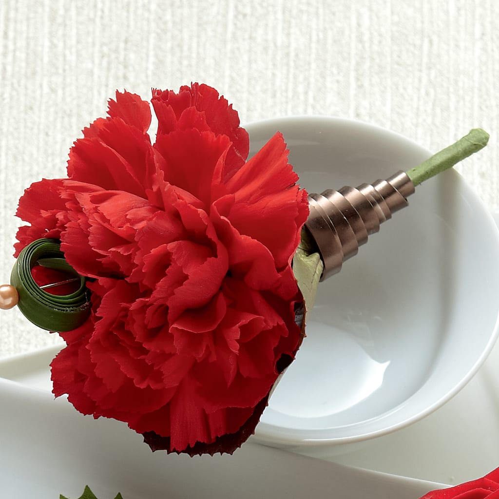 Red Carnation Boutonniere – Flowers By Josie, Grayling MI