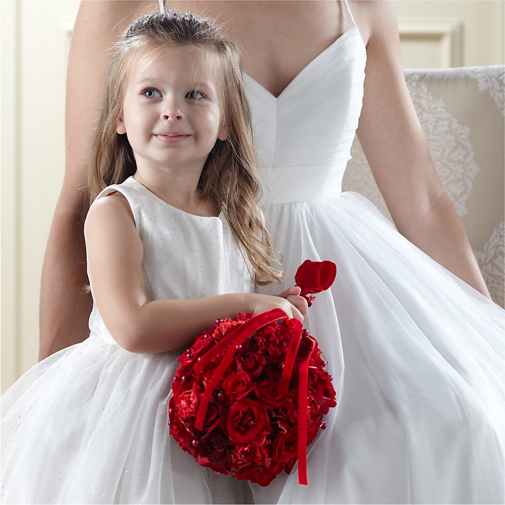 Pure at Heart Flower Girl Arrangement – Flowers By Josie, Grayling MI