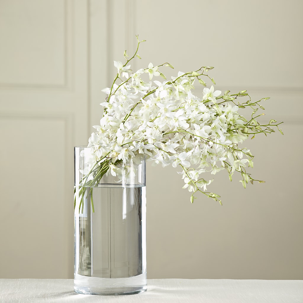 White Dendrobium Bouquet – Flowers By Josie, Grayling MI