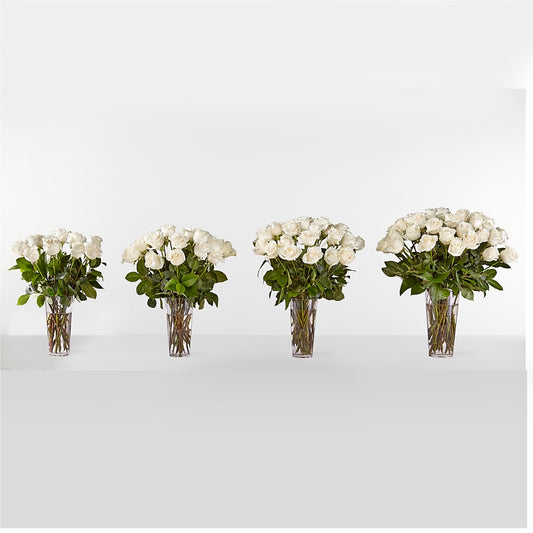 Long Stem White Rose Bouquet –  Flowers By Josie, Grayling MI