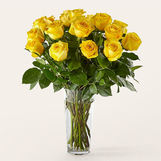 Long Stem Yellow Rose Bouquet –  Flowers By Josie, Grayling MI