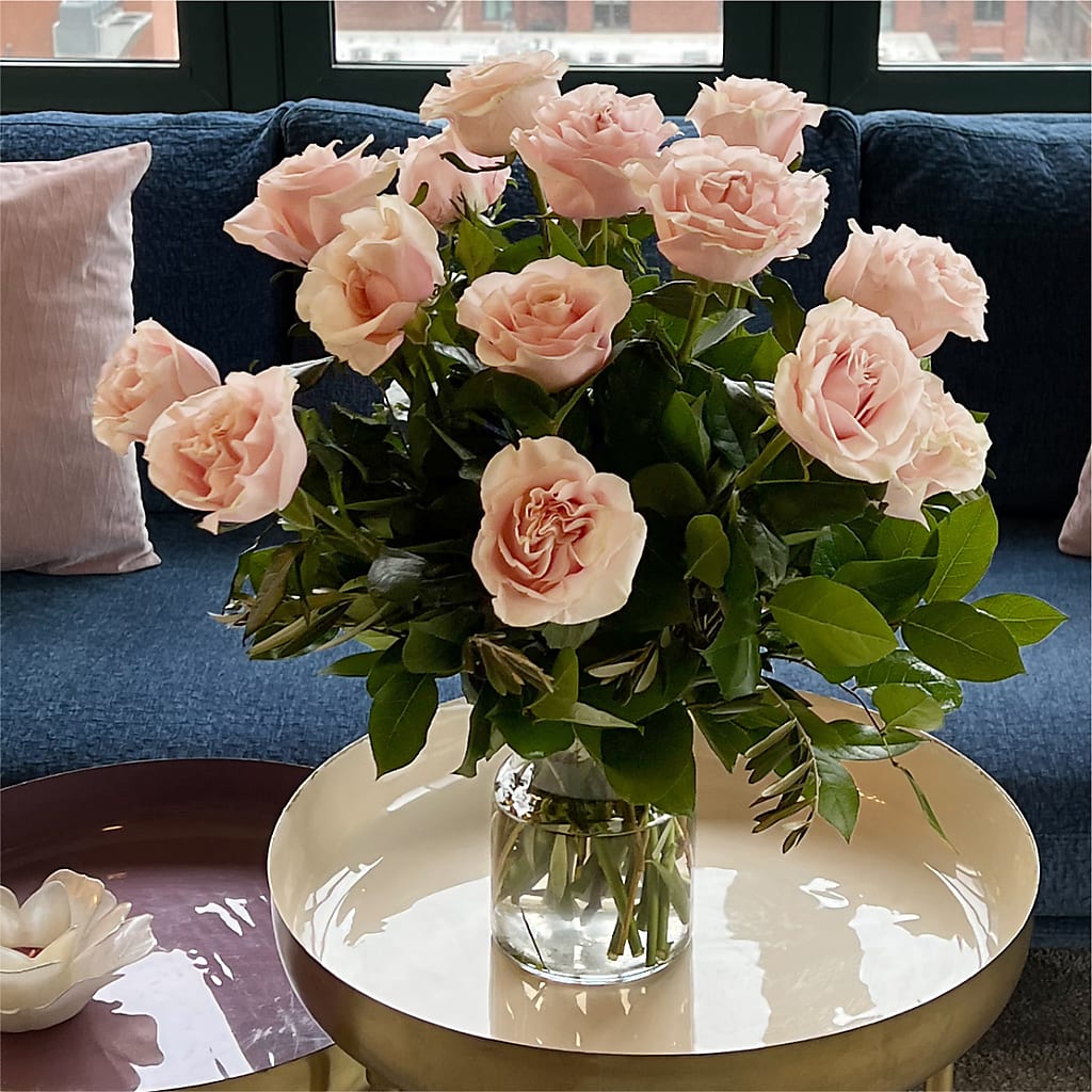 Long Stem Pink Rose Bouquet –  Flowers By Josie, Grayling MI