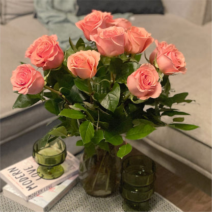 Long Stem Pink Rose Bouquet –  Flowers By Josie, Grayling MI