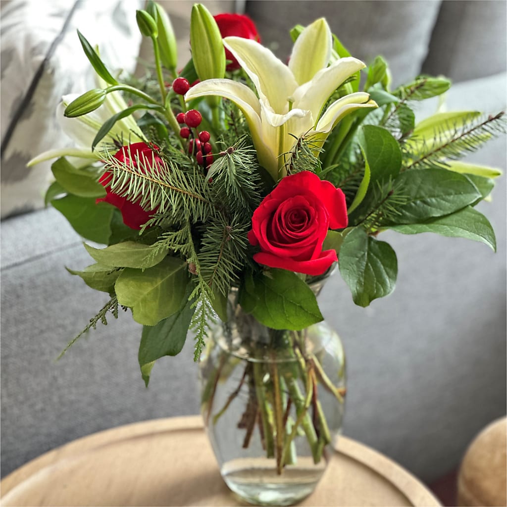 Sparkling Snowflakes Bouquet –  Flowers By Josie, Grayling MI