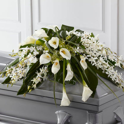 Angel Wings Casket Spray –  Flowers By Josie, Grayling MI