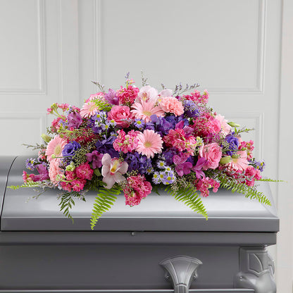 Glorious Garden Casket Spray –  Flowers By Josie, Grayling MI