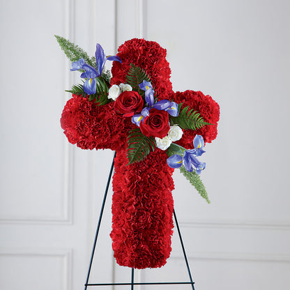 Faithful Hero Floral Cross –  Flowers By Josie, Grayling MI