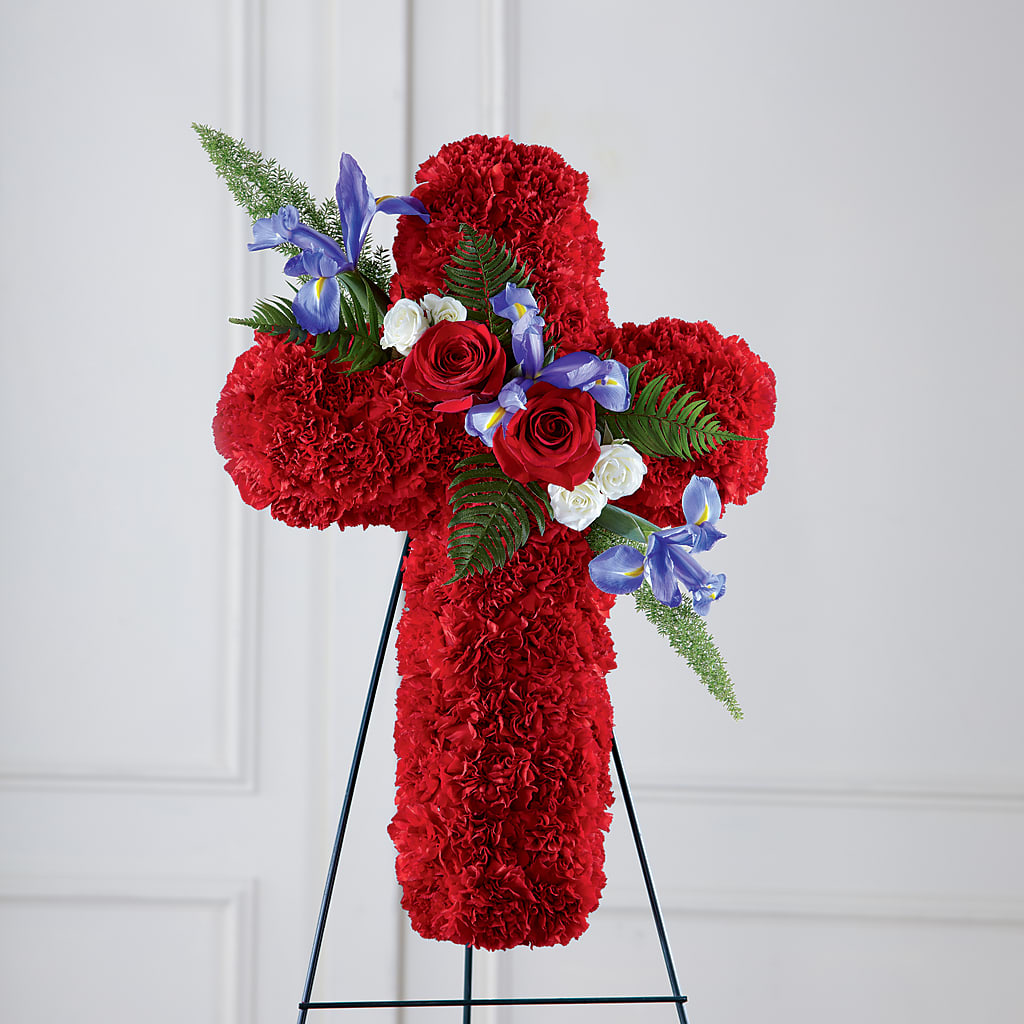 Faithful Hero Floral Cross –  Flowers By Josie, Grayling MI