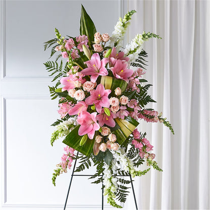 Elegant Embrace Standing Spray –  Flowers By Josie, Grayling MI