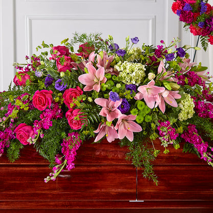 Radiant Tribute Casket Spray –  Flowers By Josie, Grayling MI
