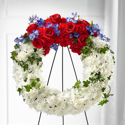 Patriotic Passion Wreath –  Flowers By Josie, Grayling MI