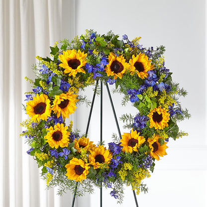 Bright Rays Wreath –  Flowers By Josie, Grayling MI
