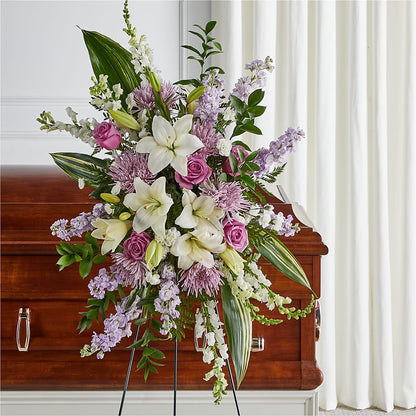 Grateful Hearts Standing Spray –  Flowers By Josie, Grayling MI