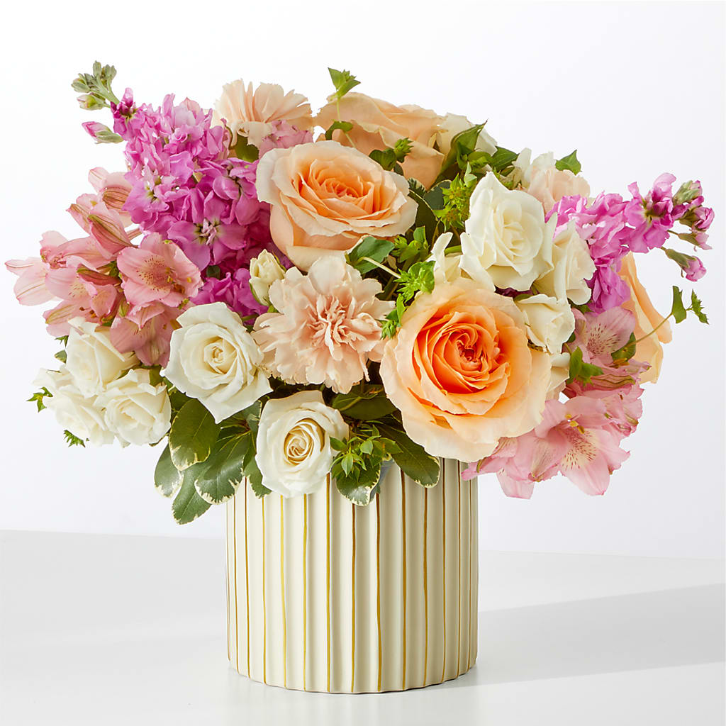 Paradise Bouquet with Ivory Vase –  Flowers By Josie, Grayling MI