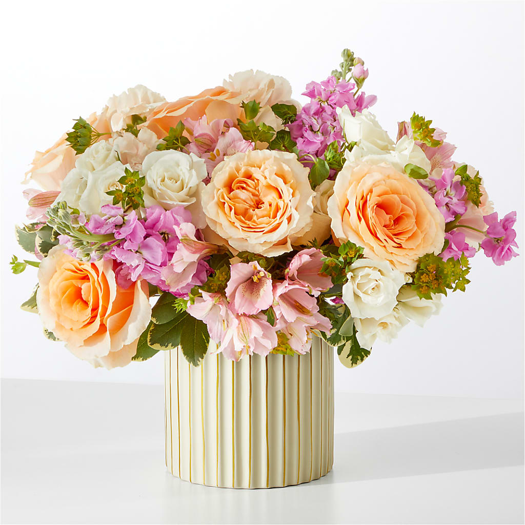 Paradise Bouquet with Ivory Vase –  Flowers By Josie, Grayling MI