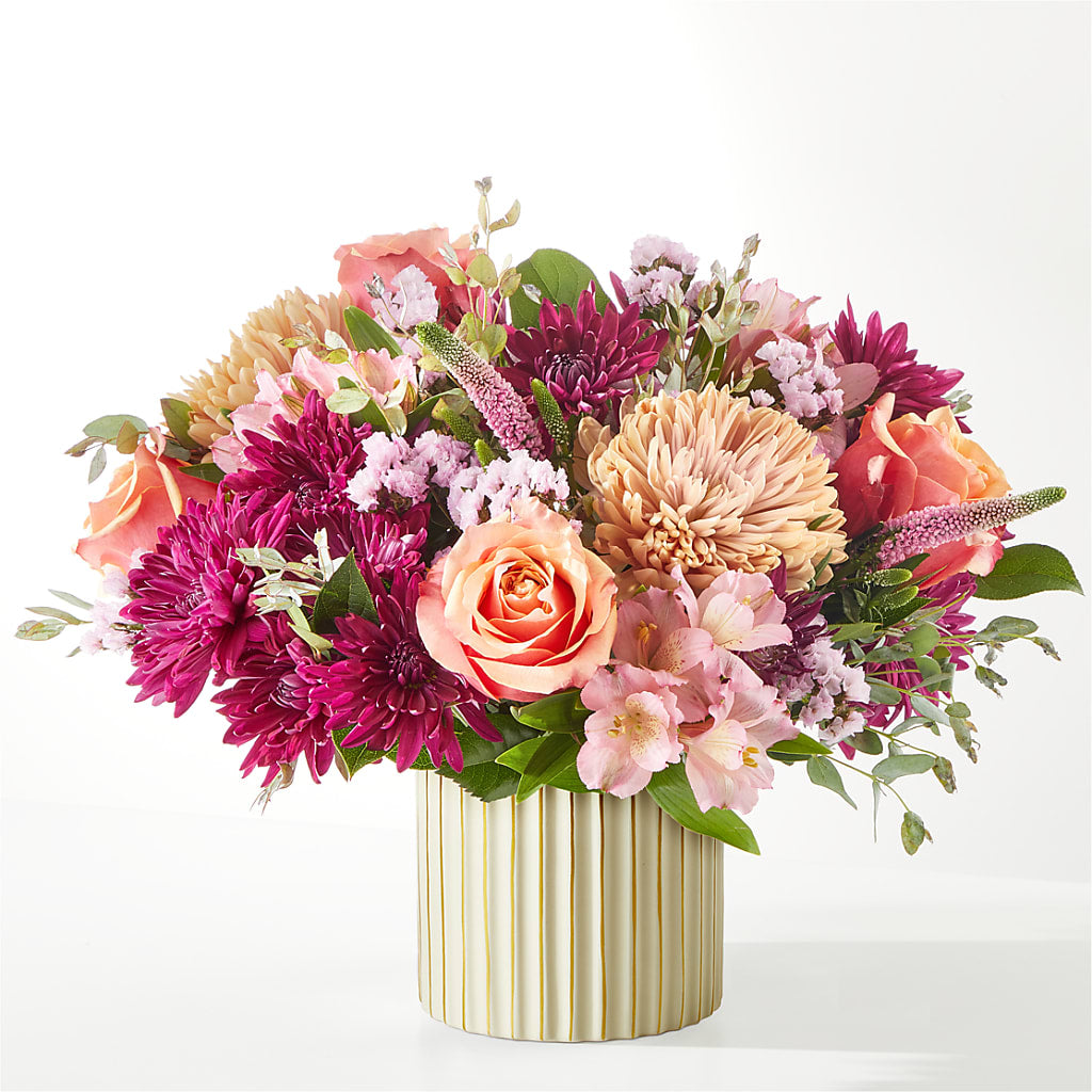 Berry Cobbler Bouquet with Ivory Vase –  Flowers By Josie, Grayling MI