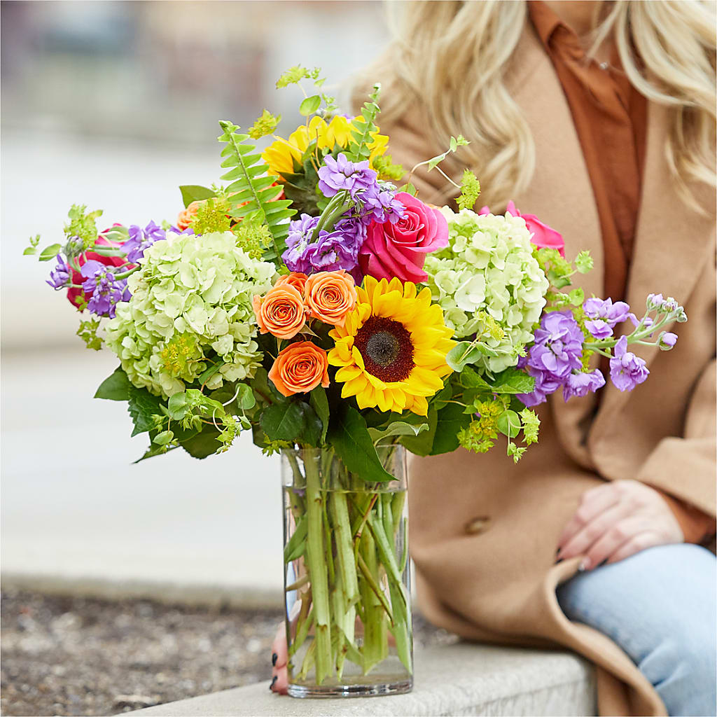 Vibrant Greetings Bouquet –  Flowers By Josie, Grayling MI