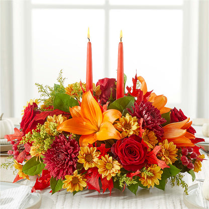 Autumn's Embrace Centerpiece –  Flowers By Josie, Grayling MI