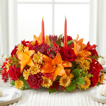 Autumn's Embrace Centerpiece –  Flowers By Josie, Grayling MI