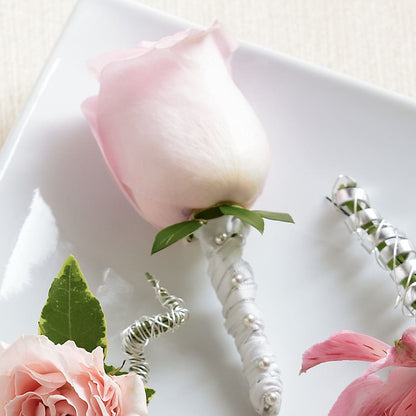 Pink Rose Boutonniere –  Flowers By Josie, Grayling MI