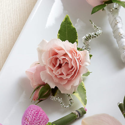 Pink Spray Rose Boutonniere –  Flowers By Josie, Grayling MI