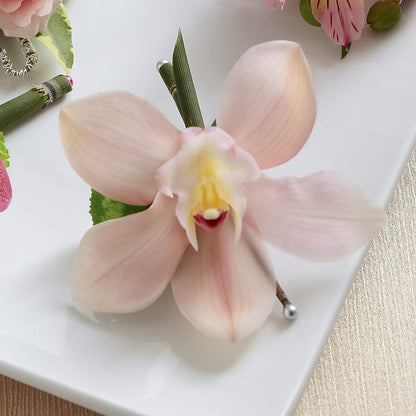 Pink Cymbidium Boutonniere –  Flowers By Josie, Grayling MI