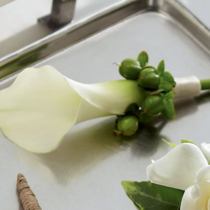 White Calla Boutonniere –  Flowers By Josie, Grayling MI